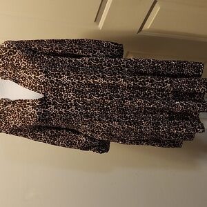 Boden Cheetha Long Sleeve Shift Dress 8 Long